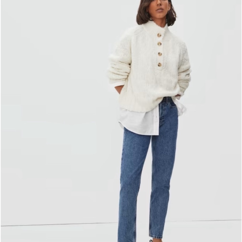 EVERLANE The Lofty-Knit Henley SZ XS